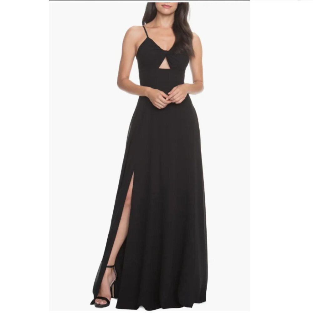 Dress The Population Black Cambria Tie Bodice Dress, NWT, Small